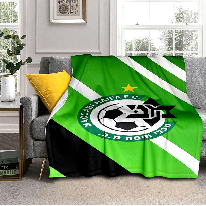 Maccabi Football Club Printed Throws Blanket Soft Flannel Blankets for Couch Bed Gifts for Men Women Picnic blanket Christmas gifts