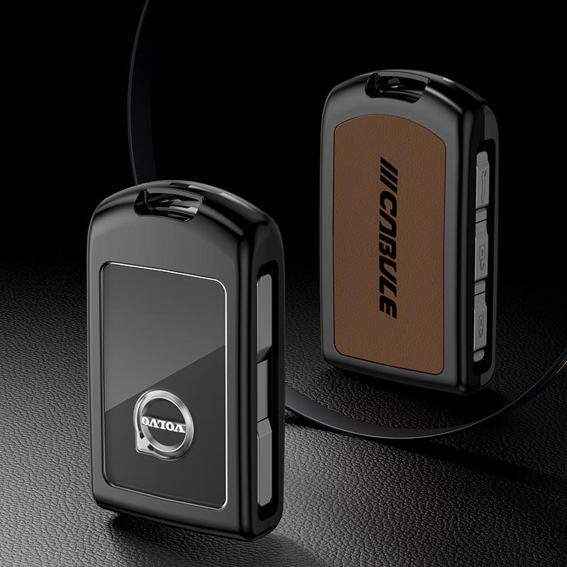 High-End Key Case for Volvo S90, S60, XC90, V60, V90, XC60 - Men's Car Accessory