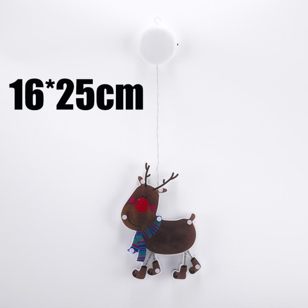 Snowman Shaped Window Hanging Light PVC Xmas Color Lamp New LED Sucker Light