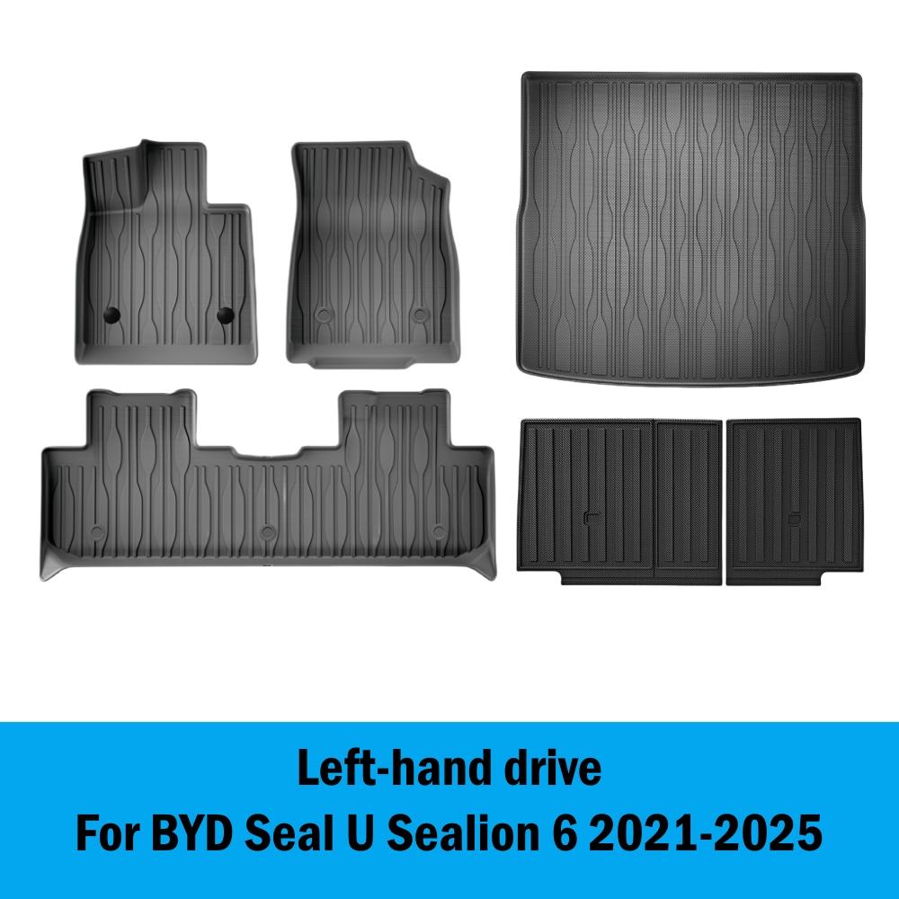 Коврики TPE для BYD Seal U Sealion 6 2025 2025 2025 2025 2025 Коврики для пола автомобиля Коврик для багажника Защитная накладка на спинку