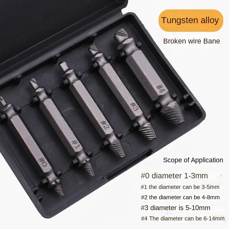 Screw Extractor, Universal Cutting Head Screw Tools, Slippery Screw Removal Broken Wire Extractor.