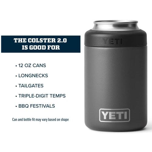 YETI Rambler 12oz Colster Cooler Can Holder for Standard Size Cans, Charcoal