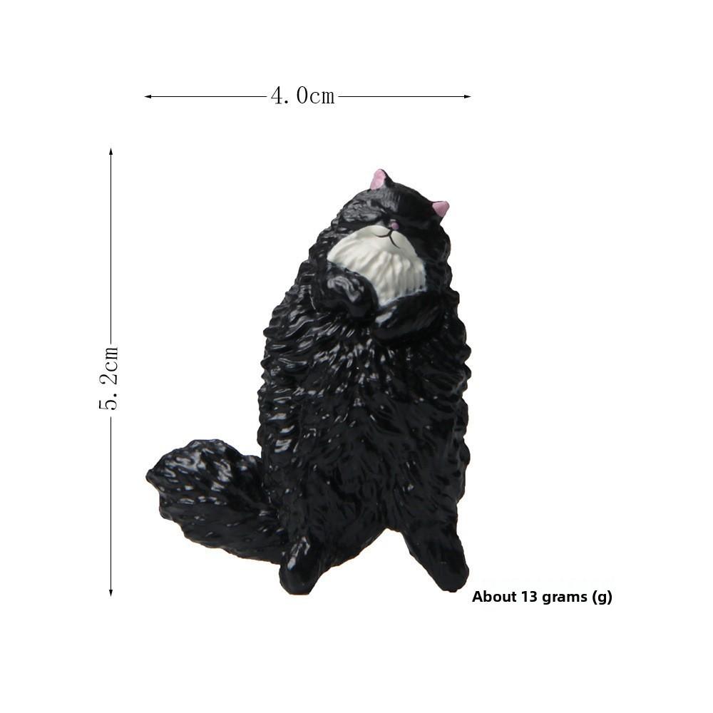 4pcs Cute Cartoon Sleeping Cat Model Ornament Set Accessories Decoration