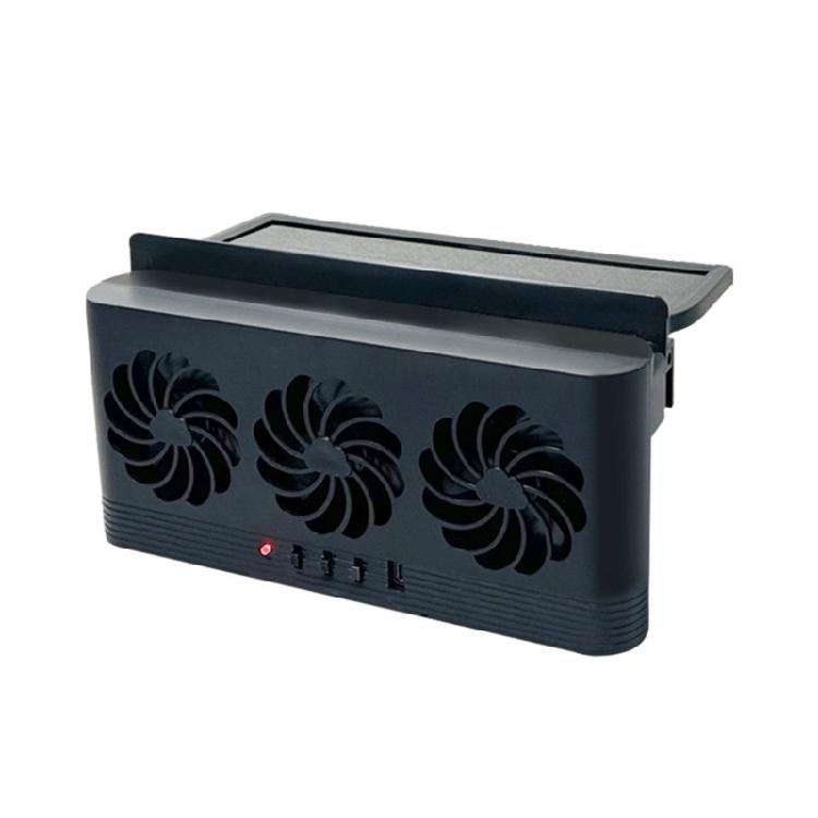 USB Зарядка Аккумулятора Солнечная Энергия Система Охлаждения Авто Вентилятор Вентиляции Воздухозаборника Радиатор Вентилятор Вытяжки Переднего Заднего Стекла