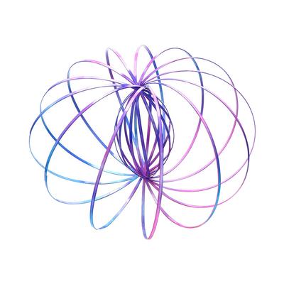 Браслет из нержавеющей стали 3D Fluid Rotation, цветное кольцо с эффектом потока