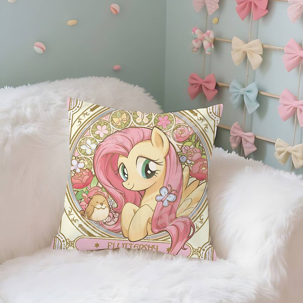 Cute FfluttershyS Kawaii Case Plush Fabric Soft Pillowcase Double Sided Print Cushion Cover Household Gifts