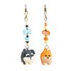 2Pcs Keychain Pendant Puppy Design Lightweight Miniature Key Holder Emotional Healing Keychain Backpack Accessories