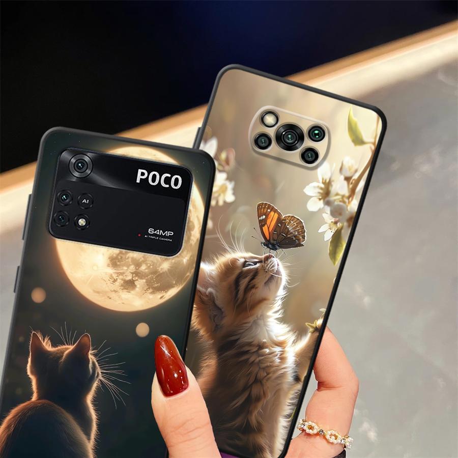 Чехол для телефона Funda для Xiaomi Poco F8 C50 M3 M4 M7 C75 F3 C71 F1 C61 M5 X3 X4 X5 X7 Pro Милый кот
