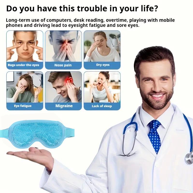 Summer Gel Bead Eye Mask: Hot & Cold Therapy for Sleep and Travel