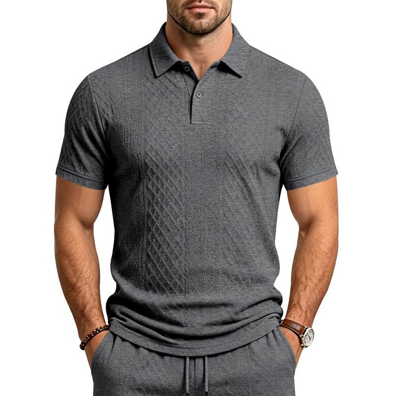 Men Summer Loose Casual Short Sleeve Polo Shirt