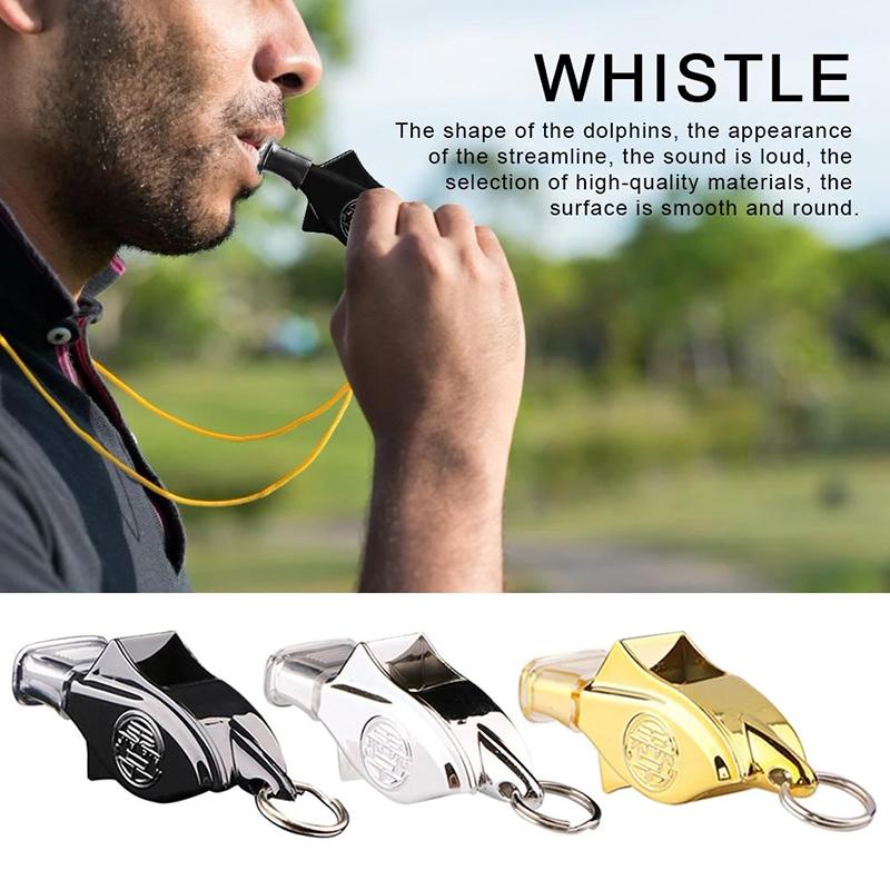Whistle 130 Decibels High Frequency Dolphin Whistle For Match Referee Mouth Grip