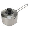 Maruyama Aresus Milk Pan, 14cm, 1.2L, with Glass Lid, C27168, Induction and Gas Stove Compatible, Stainless Steel, Made In Japan