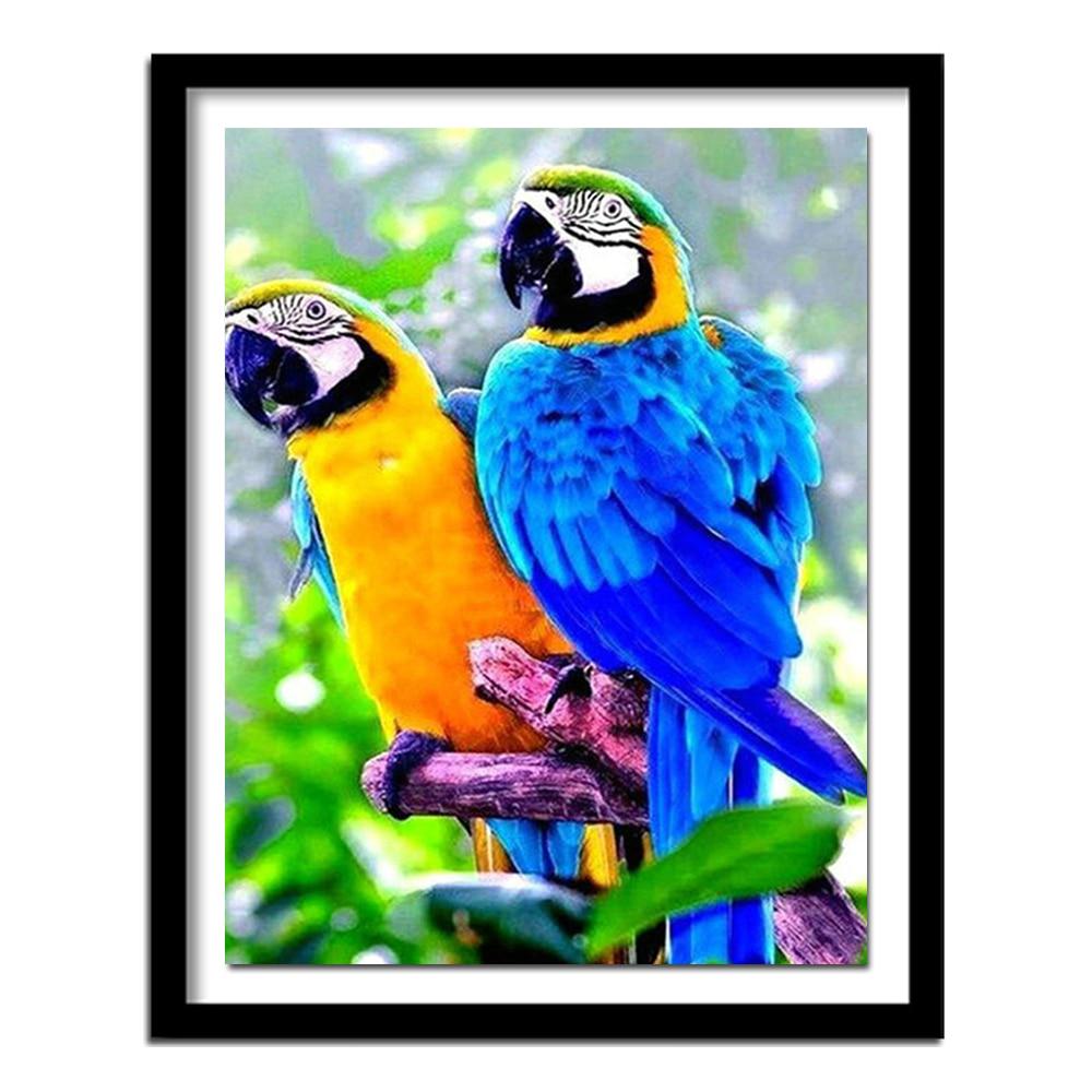 Алмазная мозаика попугаи