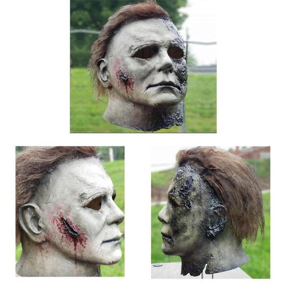 Halloween Michael Myers Mask 2024 Halloween Horror Cosplay Scary Black Halloween Mask