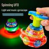 Children's Cartoon UFO Music Gyro Toy with Lights