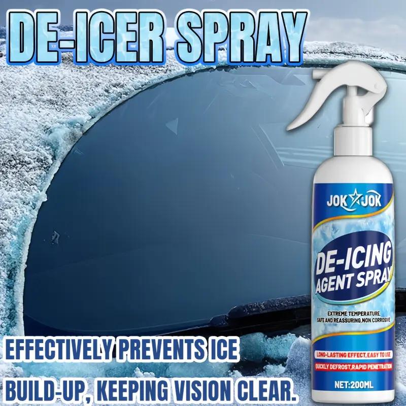 JOKJOK Спрей для удаления льда с автомобиля сверхмощный: Быстродействующий антиобледенитель/антифриз, для окон/зеркал/дверей, быстрого действия, незаменимый зимой для автомобиля