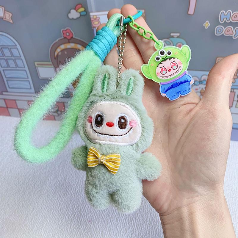Cartoon Cute Labubu Keychain Pendant Funny Car Keychain Exquisite Creative Backpack Decoration Accessories Gifts