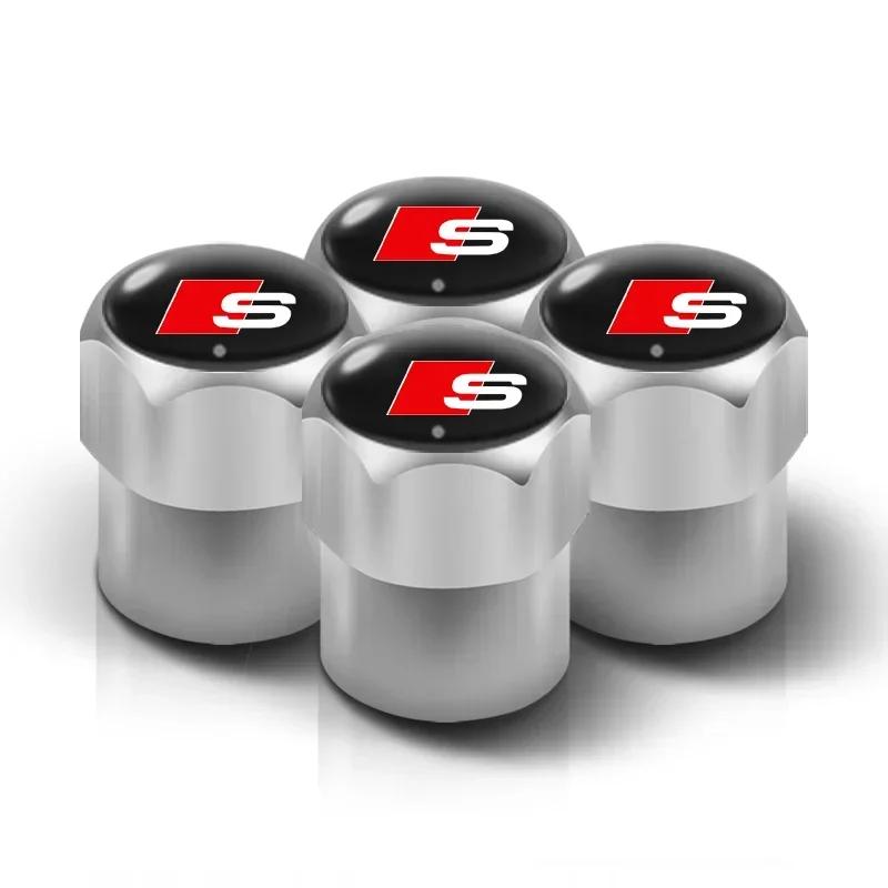 4pcs Metal Car Wheel Tire Valve Cap Protection Cover for qaz23 Q3 Q4 Q5 Q6 Q7 B8 B6 C6 8p B7 C5 A3 A4 A5 A6 A7 A8 S3 S4 S5 S6