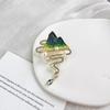 Literary Landscape World Pearl Brooch High Atmosphere Corsage New Retro Niche Accessories