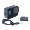 Protective Silicone Case for GoPro Hero 8 Black Tempered Glass Screen Protector Film Lens Cap Cover for Go Pro 8 Accessory