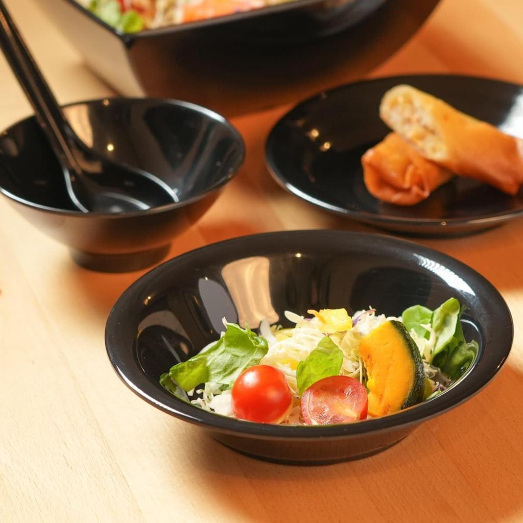 Thunder Group Rice Bowls and Rice Set of 12cm Diameter x Melamine Dishwasher Commercial Product Bowls, 12, 5.1cm Height, Safe, Shatter-Resistant, Use,