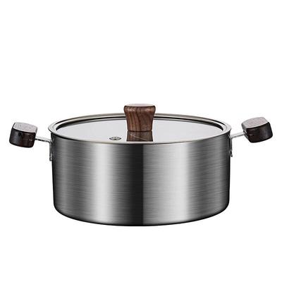 Мини-хотпот из нержавеющей стали 304 с ручкой из грецкого ореха