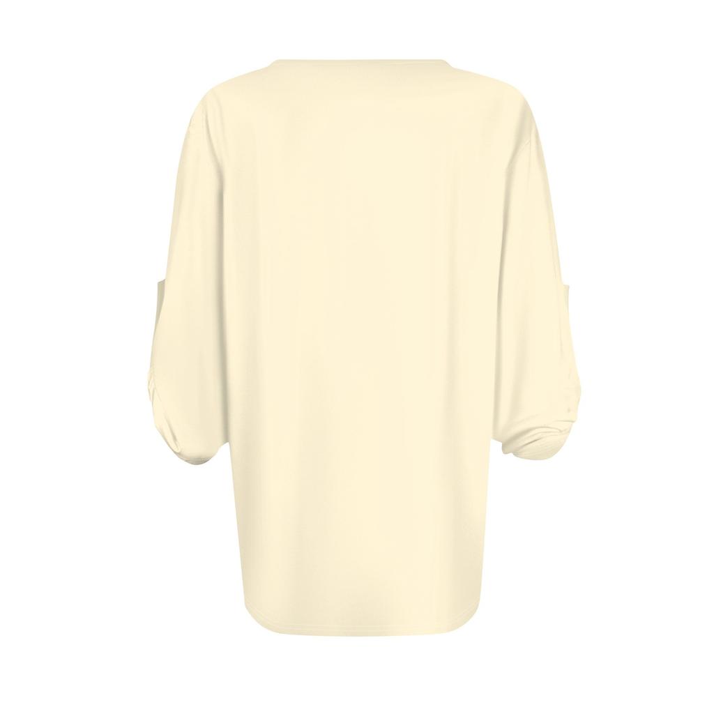 Shirts For Women Trendy V Neck Button T Shirts Casual Solid Color Summer Tees T Shirt Blouse Three Quarter Sleeve Tops For Women