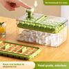 Форма для льда Frosting - Прессуемая форма для кубиков льда - Устройство для изготовления льда с крышкой - Домашний контейнер для кубиков льда из пищевого пластика - Контейнер для хранения в холодильнике