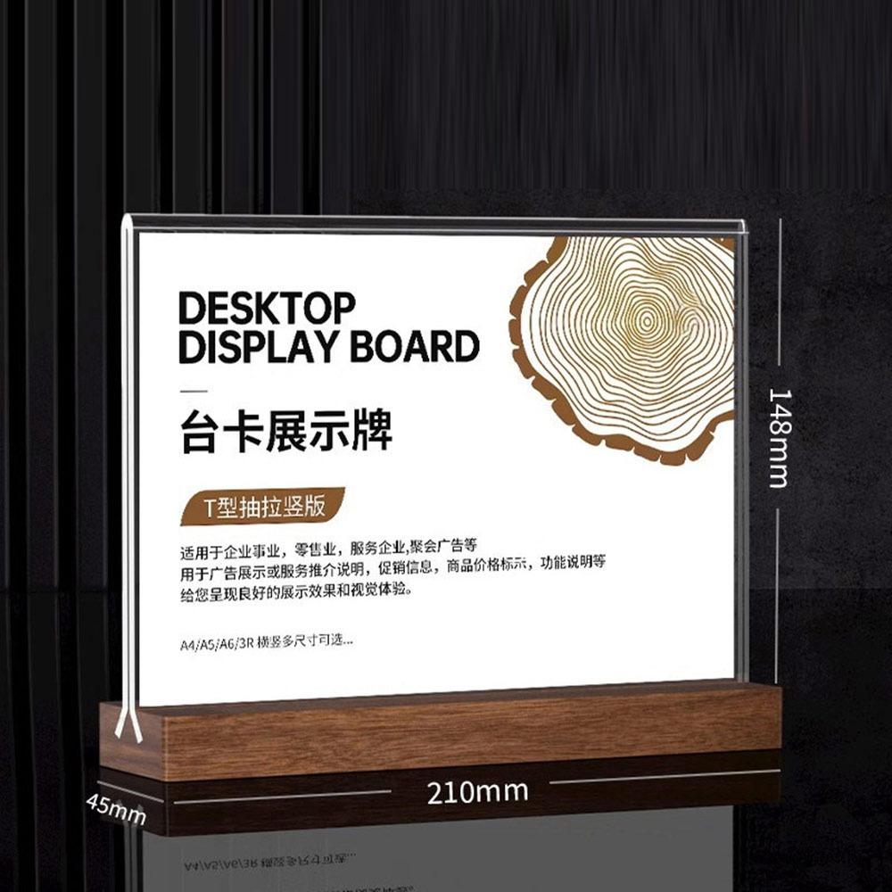 Double Side Clear Bulletin Board A4/A5/A6 Menu Stand Holder Durable Display notice supplies Hotel