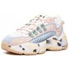 FILA FUSION Ade Mesh , Textile , Synthetic Leather Low top Running Shoes Women's Pink White (Unisex) Chunky Sneakers T12W041103FCF