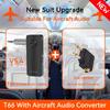 2-в-1 беспроводной аудиоадаптер Bluetooth 5.4 приемник передатчик 3,5 мм AUX Lossless Sound MIC для автомобильного динамика ТВ ПК самолет
