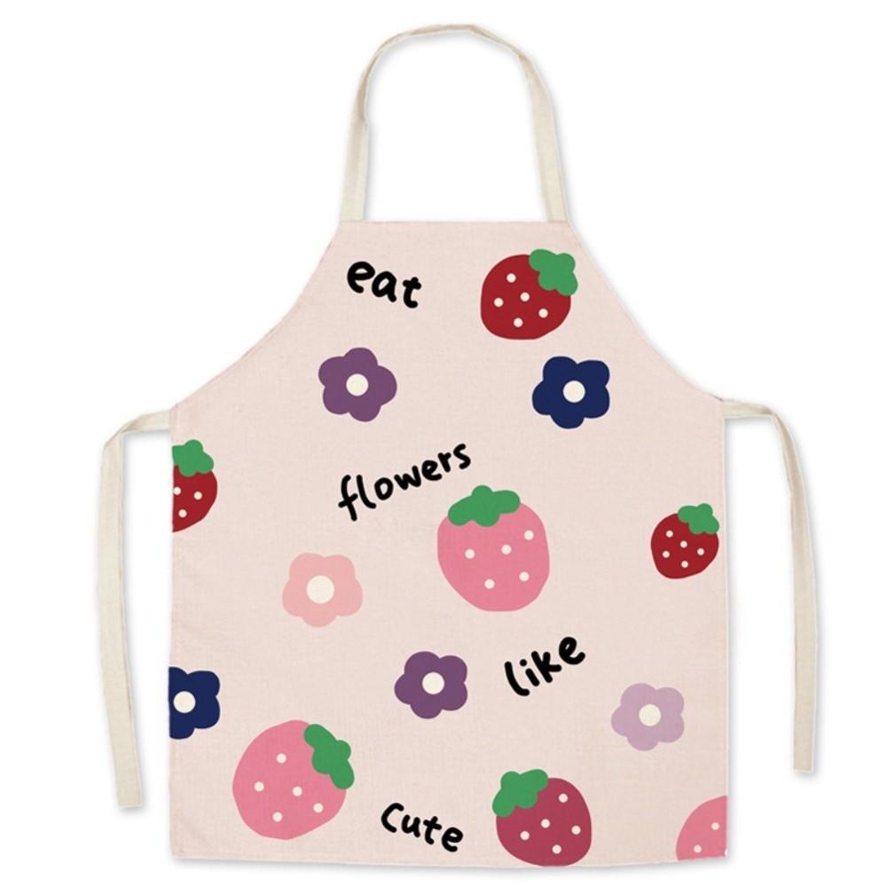 Strawberry Peach Children Apron Fruit Pattern Household Apron New Halter Neck Apron Home Use