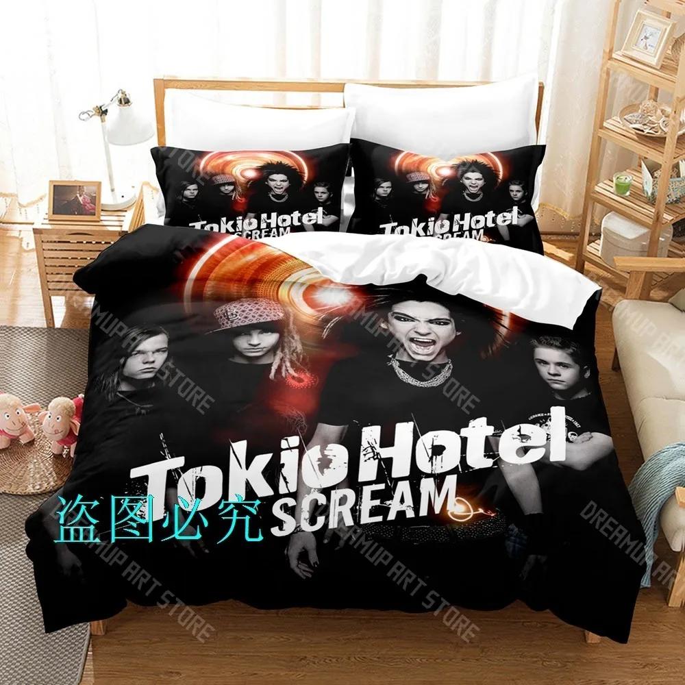 3D Печать Tokio Hotel Комплект постельного белья Односпальный Полуторный Полный Евро Евро-Макси Размер Комплект для кровати Взрослый Детская Спальня Комплекты Пододеяльников