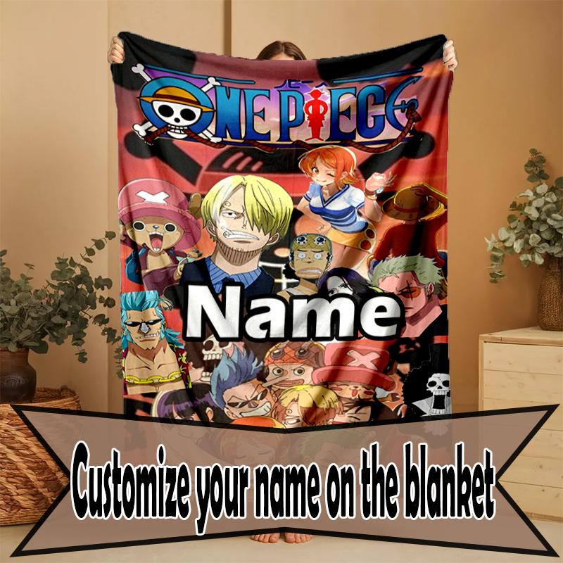 Custom Name Personalized One Piece Print Blanket, Home Decor, Bedroom, Sofa, Camping, Couch, Gifts for Birthday Christmas