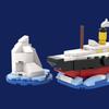 Building Block Titanic Iceberg Model Ship Assembly Toy Compatible With Small Particles