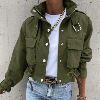 Осенние женские куртки, топы, винтажная куртка на пуговицах с длинными рукавами, женская верхняя одежда, короткие топы