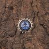 Круглый Натуральный Танзанит 925 Стерлинговое Серебро Заявление Уникальное Кольцо Ручной Работы RR-49-9