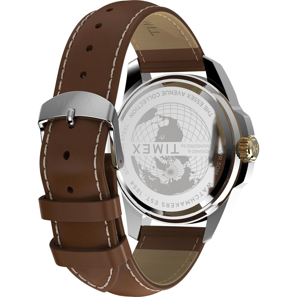 Мужские часы TIMEX Essex Quartz 5 ATM Водонепроницаемые Минеральное стекло Синий циферблат TW2Y38100, Механизм, Водонепроницаемость, Стекло, Циферблат, [Оригинал]