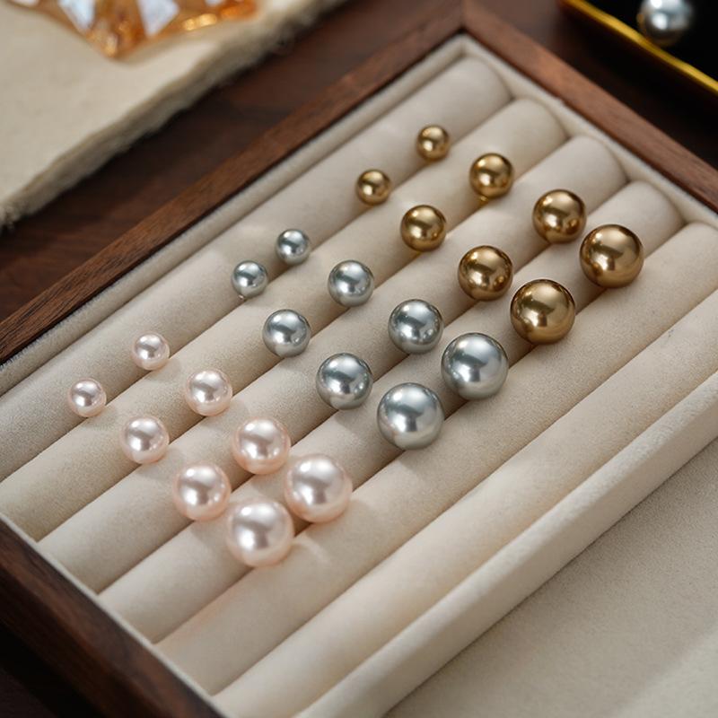 Серьги с жемчугом, минималистичные, литературные, геометрические, легкие, роскошные серьги разных размеров