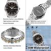 SKMEI Pair Couple Watches Pair Watches Couple Popular Pair Watch Set Classic Silver Stainless Steel Band Waterproof Business Luxury Brand Present