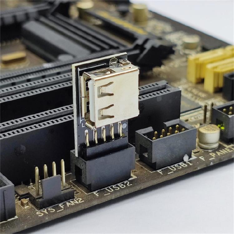 USB 9-контактный на USB 2.0 Type-A Female Адаптер для материнской платы Простое подключение USB-устройств
