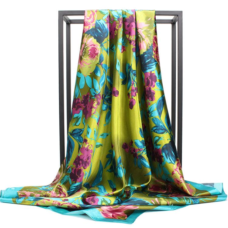 High-quality Luxurious Silk Scarves Headband Scarfs Neck Scarf For Women Chain Silk Scarf Women's Decorative Shawl