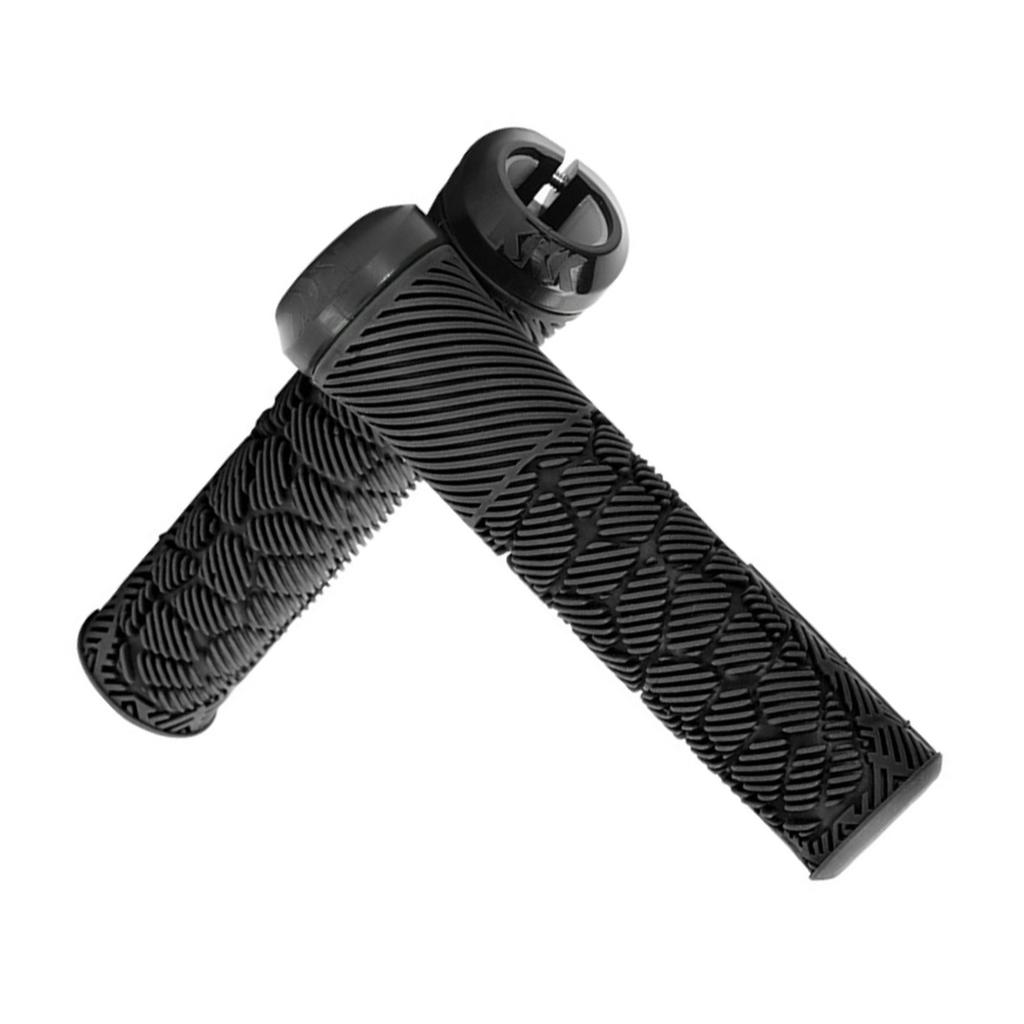 Bike Handlebar Grips Single Lock Non Slip Fits 22.2mm Handle for Mountain Commuter Folding Bikes Black