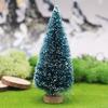 Yousheng 8Pcs Christmas Tree Ornaments Artificial Snowy Pine Tree Figurines Miniature Xmas Tree Statues for Home Table Desk Office Decoration