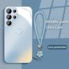 Любовь Подходит для Чехла для Мобильного Телефона Samsung S24ULTRA S23 для Девочек S22 Металлический A52 Полностью Закрытый S23FE Стеклянный Чехол
