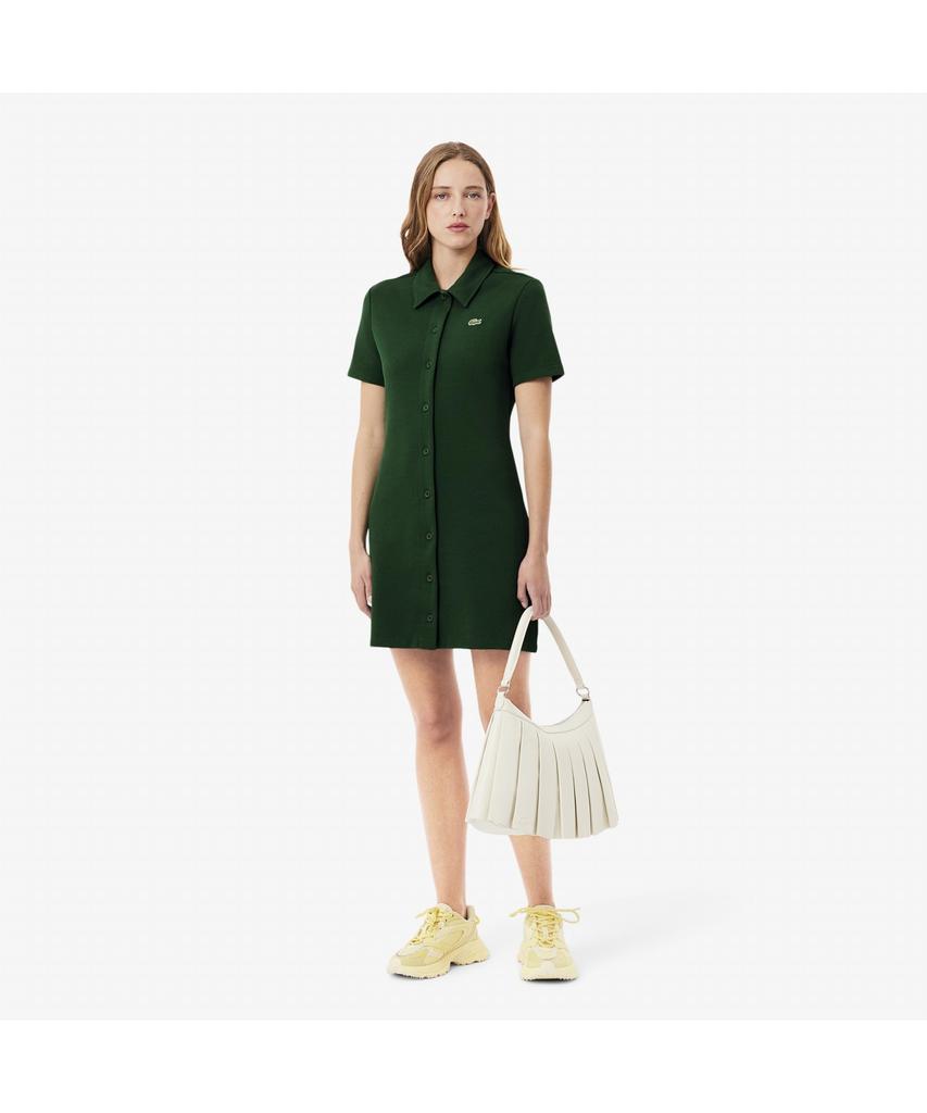 LACOSTE Женское двустороннее пике с коротким рукавом, платье-рубашка Ef6922-55G 132