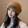Children's Winter Wool Hat: Large Brim, Solid Color, Warm, Plus Velvet, European & American Style