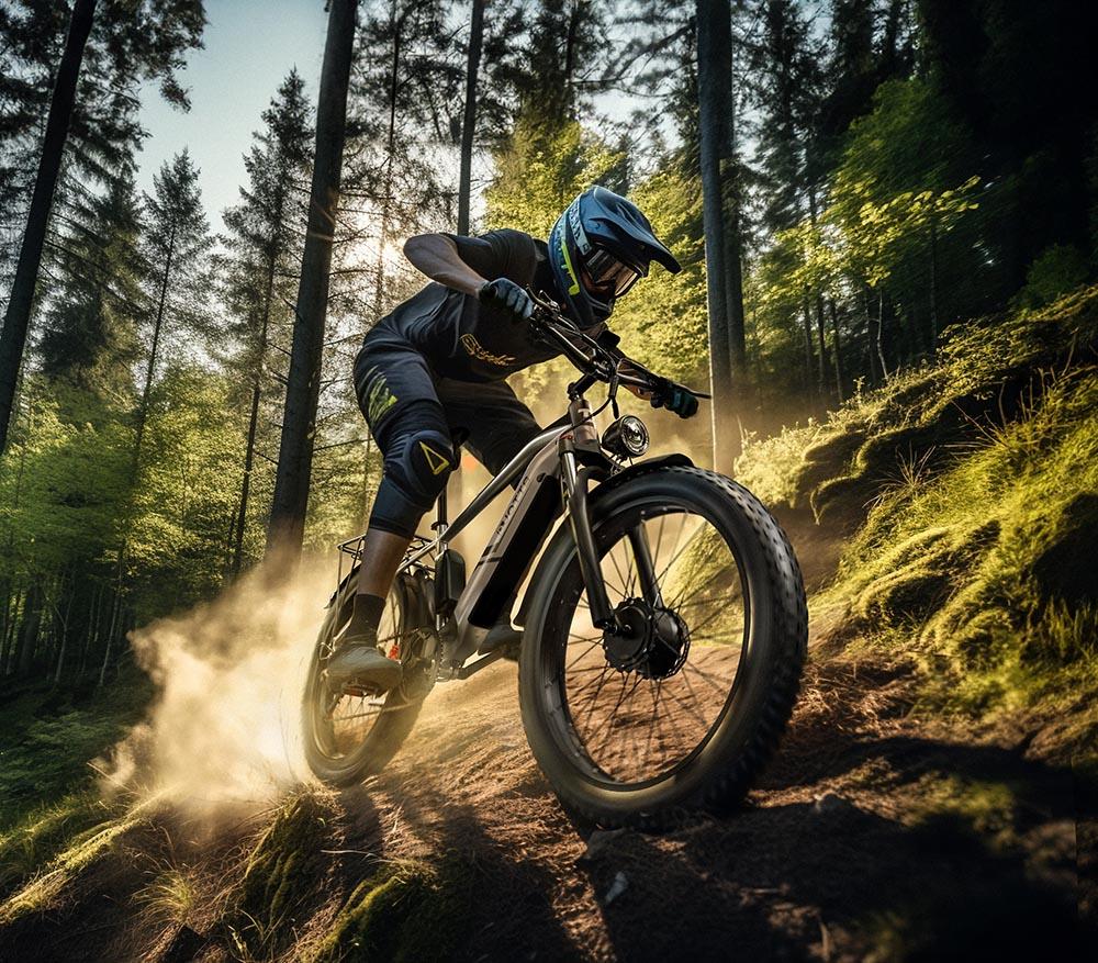 DUOTTS F26 Electric Bike 750W*2 Dual Motors LG 17.5Ah Battery 26*4.0 Fat Tire 55km/h Max Speed 55 Degree Climbing-Silve