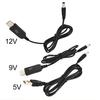 Адаптер-преобразователь USB 5 В в 5 В/9 В/12 В Кабель DC 5,5x2,1 мм Штекер ПВХ USB Повышающий