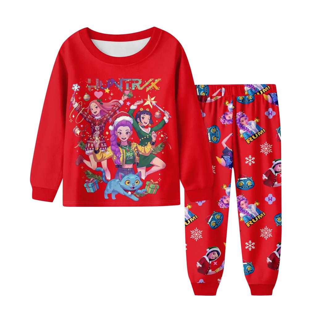 Children's Fashion Suit Skirt Round Neck Long Sleeve Top Pants